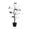 3ft. Pre-Lit Artificial Halloween Black Spooky Twig Tree with Bats and 100 Orange & Purple LED Lights